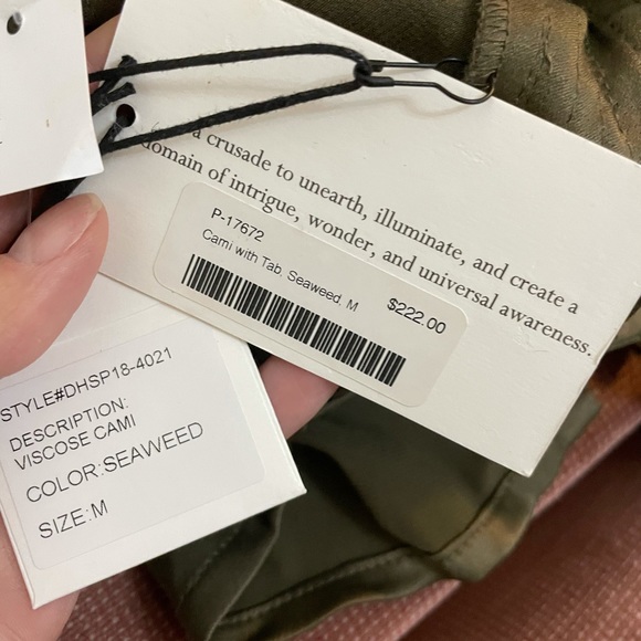 Nwt Divine Heritage Womens Viscose Satin Cami Tank - Picture 6 of 6